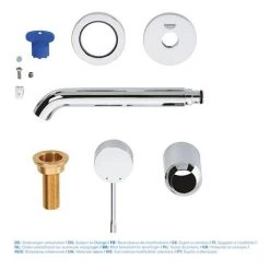 Grohe Essence Wall Mounted Basin Mixer Tap - Chrome -Basin Taps Shop 19408001 D4 460