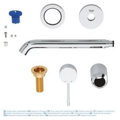 Grohe Essence Wall Mounted 2 Hole Basin Mixer L-Size - Chrome - 19967001 9 Grohe Essence Wall Mounted 2 Hole Basin Mixer L-Size - Chrome - 19967001 -Basin Taps Shop 19967001 D4 460