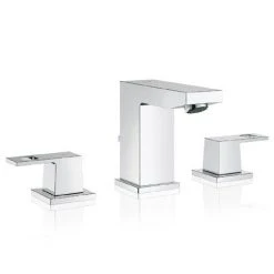 Grohe Eurocube 3-Hole Basin Mixer with Pop-up Waste - 20351000