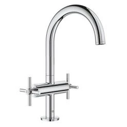 Grohe Atrio Crosshead L-Size Mono Basin Mixer with Click Clack Waste - Chrome - 21019003