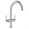 Grohe Atrio Lever L-Size Mono Basin Mixer with Click Clack Waste - Chrome - 21022003