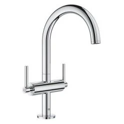 Grohe Atrio Lever L-Size Mono Basin Mixer with Click Clack Waste - Chrome - 21022003