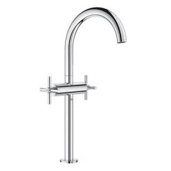 Grohe Atrio Crosshead XL-Size Mono Basin Mixer with Click Clack Waste - Chrome - 21044003