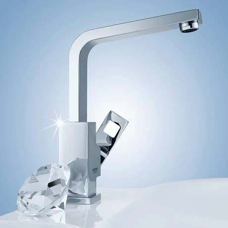 Grohe Eurocube High Spout Basin Mixer with Pop-up Waste - 23135000 5 Grohe Eurocube High Spout Basin Mixer with Pop-up Waste - 23135000 - Image 5