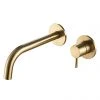 JTP Vos Brushed Brass Wall Mounted Single Lever Basin Mixer