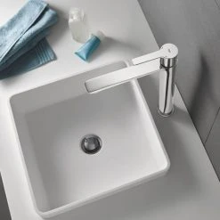 Grohe Lineare Tall Mono Basin Mixer - 23405001 -Basin Taps Shop 23405001 D4 460