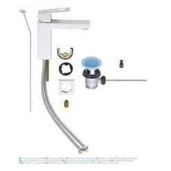 Grohe Eurocube Mono Basin Mixer with Pop-up Waste - 23445000 9 Grohe Eurocube Mono Basin Mixer with Pop-up Waste - 23445000 -Basin Taps Shop 23445000 D3 460