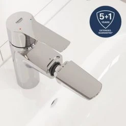 Grohe QuickFix Start Mono Basin Mixer with Pull Out Spout + Push-Open Waste - 24205003 -Basin Taps Shop 24205003 D6 460