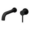 Arezzo Round Matt Black Wall Mounted (2TH) Basin Mixer Tap