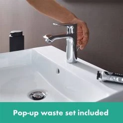 Hansgrohe Metris Single Lever Basin Mixer 110 with Pop-up Waste - 31080000 10 Hansgrohe Metris Single Lever Basin Mixer 110 with Pop-up Waste - 31080000 -Basin Taps Shop 31080000 ai4 460