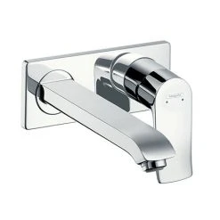 Hansgrohe Metris Wall Mounted Single Lever Basin Mixer with Waste (Long Spout) - 31086000