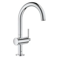 Grohe Atrio Single Lever L-Size Mono Basin Mixer with Click Clack Waste - Chrome - 32042003