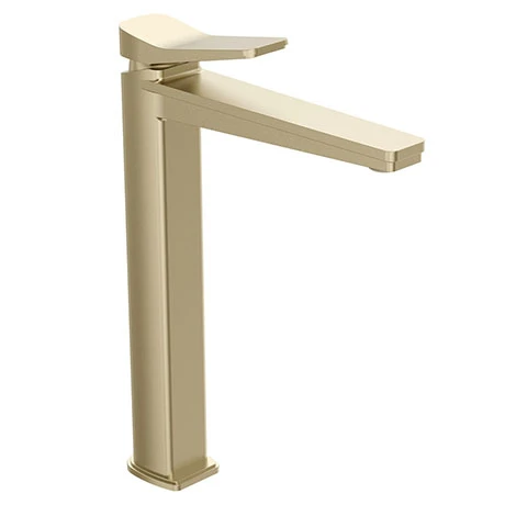 JTP Hix Brushed Brass Tall Single Lever Basin Mixer 1 JTP Hix Brushed Brass Tall Single Lever Basin Mixer