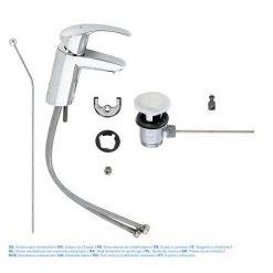 Grohe Eurosmart Mono Basin Mixer with Pop-up Waste - 33265002 -Basin Taps Shop 33265002 D4 460