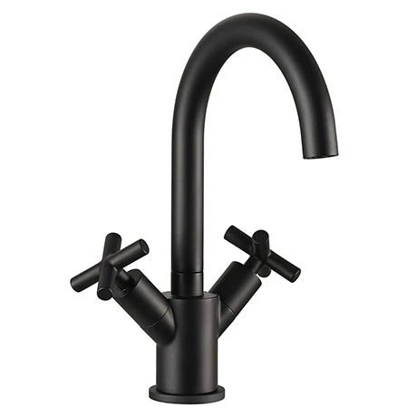 JTP Solex Matt Black Swivel Spout Basin Mixer 1 JTP Solex Matt Black Swivel Spout Basin Mixer