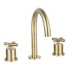 JTP Solex Brushed Brass 3 Hole Deck Mounted Basin Mixer