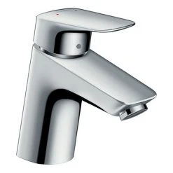Hansgrohe Logis Basin Mixer 70 for Vented Hot Water Cylinders with Push-open Waste - 71074000