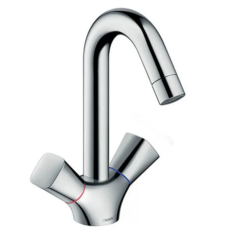 Hansgrohe Logis 2-Handle Basin Mixer 150 without Waste - 71221000 1 Hansgrohe Logis 2-Handle Basin Mixer 150 without Waste - 71221000