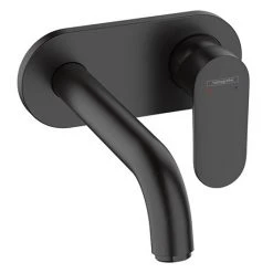 Hansgrohe Vernis Blend Wall Mounted Single Lever Basin Mixer - Matt Black - 71576670