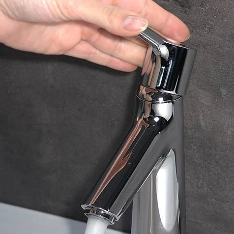 Hansgrohe Talis S Single Lever Basin Mixer 100 without Waste - 72021000 2 Hansgrohe Talis S Single Lever Basin Mixer 100 without Waste - 72021000 - Image 2