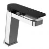 JTP Axel Chrome Single Lever Basin Mixer with Matt Black Handle