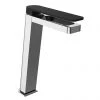 JTP Axel Chrome Tall Single Lever Basin Mixer with Matt Black Handle