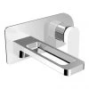JTP Axel Chrome Wall Mounted Single Lever Basin Mixer with Matt White Handle