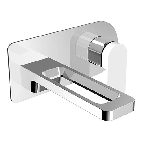 JTP Axel Chrome Wall Mounted Single Lever Basin Mixer with Matt White Handle 1 JTP Axel Chrome Wall Mounted Single Lever Basin Mixer with Matt White Handle
