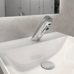 Armitage Shanks Sensorflow E Touchless Deck Mounted Basin Mixer (Mains) - A7548AA -Basin Taps Shop A7547AA D1 460