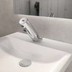 Armitage Shanks Sensorflow E Touchless Deck Mounted Basin Mixer with Temperature Control (Battery) - A7550AA -Basin Taps Shop A7549AA D2 460 1