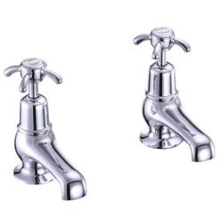 Burlington Anglesey - Chrome 3" Basin Taps - AN1