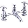 Burlington - Anglesey 2 Tap Hole Bridge Basin Mixer with Plug & Chain - AN10