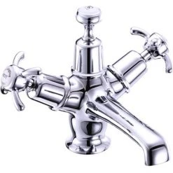 Burlington Anglesey Basin Mixer Tap with Ceramic Indice & Click Clack Waste - AN6
