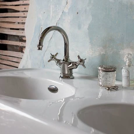 Arcade Highneck Monobloc Basin Mixer Tap - Nickel - Various Tap Head Options 4 Arcade Highneck Monobloc Basin Mixer Tap - Nickel - Various Tap Head Options - Image 4