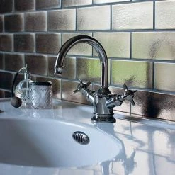 Arcade Highneck Monobloc Basin Mixer Tap - Nickel - Various Tap Head Options 9 Arcade Highneck Monobloc Basin Mixer Tap - Nickel - Various Tap Head Options -Basin Taps Shop ARC14 D4 460