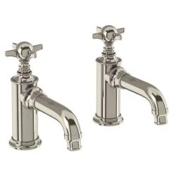 Arcade Basin Pillar Taps - Nickel - Various Tap Head Options