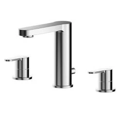 Nuie Arvan 3TH Basin Mixer with Pop-up Waste - ARV337