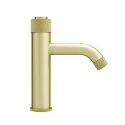 Arezzo Brushed Brass Industrial Style 1-Touch Basin Tap -Basin Taps Shop AZIS1TBB d5 460