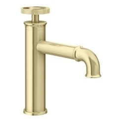 Arezzo Brushed Brass Industrial Style Mono Basin Mixer -Basin Taps Shop AZISBB01 d4 460
