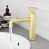 Arezzo Brushed Brass Industrial Style Mono Basin Mixer
