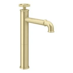 Arezzo Brushed Brass Industrial Style High Rise Basin Mixer -Basin Taps Shop AZISBB01T d3 460