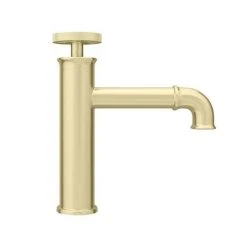 Arezzo Brushed Brass Industrial Style Mono Basin Mixer -Basin Taps Shop AZISBB01 d4 460