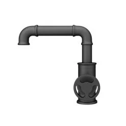 Arezzo Matt Black Industrial Style Side Tap Head Basin Mixer 11 Arezzo Matt Black Industrial Style Side Tap Head Basin Mixer -Basin Taps Shop AZISBK01A d6 460