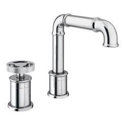 Arezzo Chrome 2TH Industrial Style Deck Mounted Basin Mixer -Basin Taps Shop AZISCH02 detail2 460