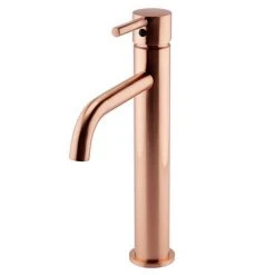 Arezzo Round Rose Gold High Rise Mono Basin Mixer Tap -Basin Taps Shop AZRGHRT nd2 460