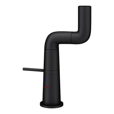 Arezzo Basin Mixer Tap with 360 Degree Rotating Spout Matt Black 2 Arezzo Basin Mixer Tap with 360 Degree Rotating Spout Matt Black - Image 2