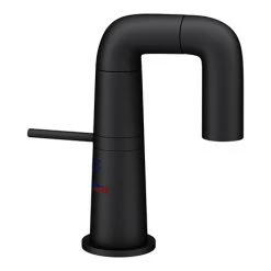 Arezzo Basin Mixer Tap with 360 Degree Rotating Spout Matt Black