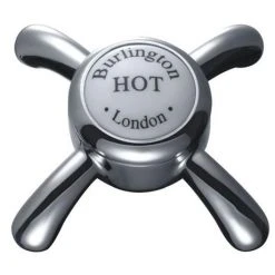 Burlington - Anglesey 2TH Bridge Curved Spout Basin Mixer (230mm centers) w Invisible Overflow -Basin Taps Shop Anglesey 375 1