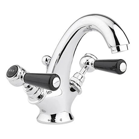 Bayswater Black Lever Mono Basin Mixer + Pop-Up Waste 1 Bayswater Black Lever Mono Basin Mixer + Pop-Up Waste