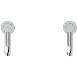 Ideal Standard Ceraline Basin Pillar Taps - BC184AA -Basin Taps Shop BC184AA D2 460